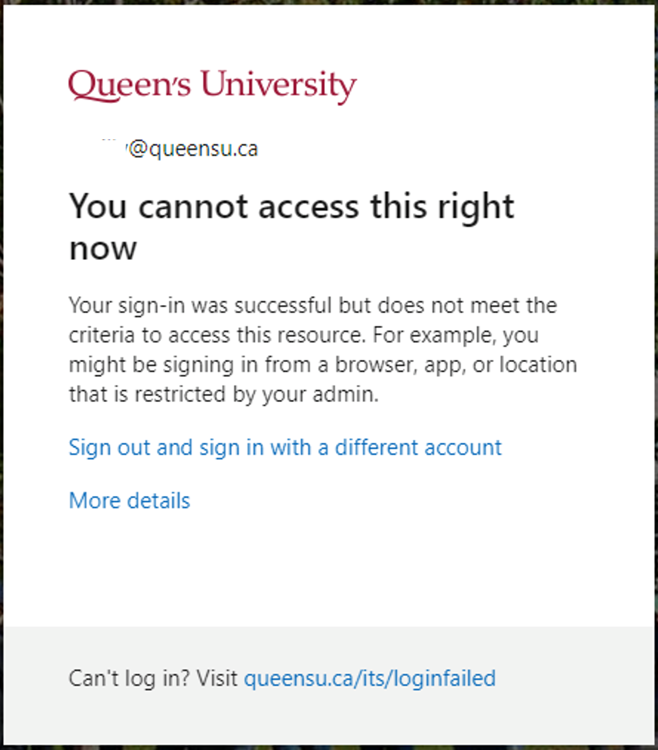 End User - Can't Log In?
